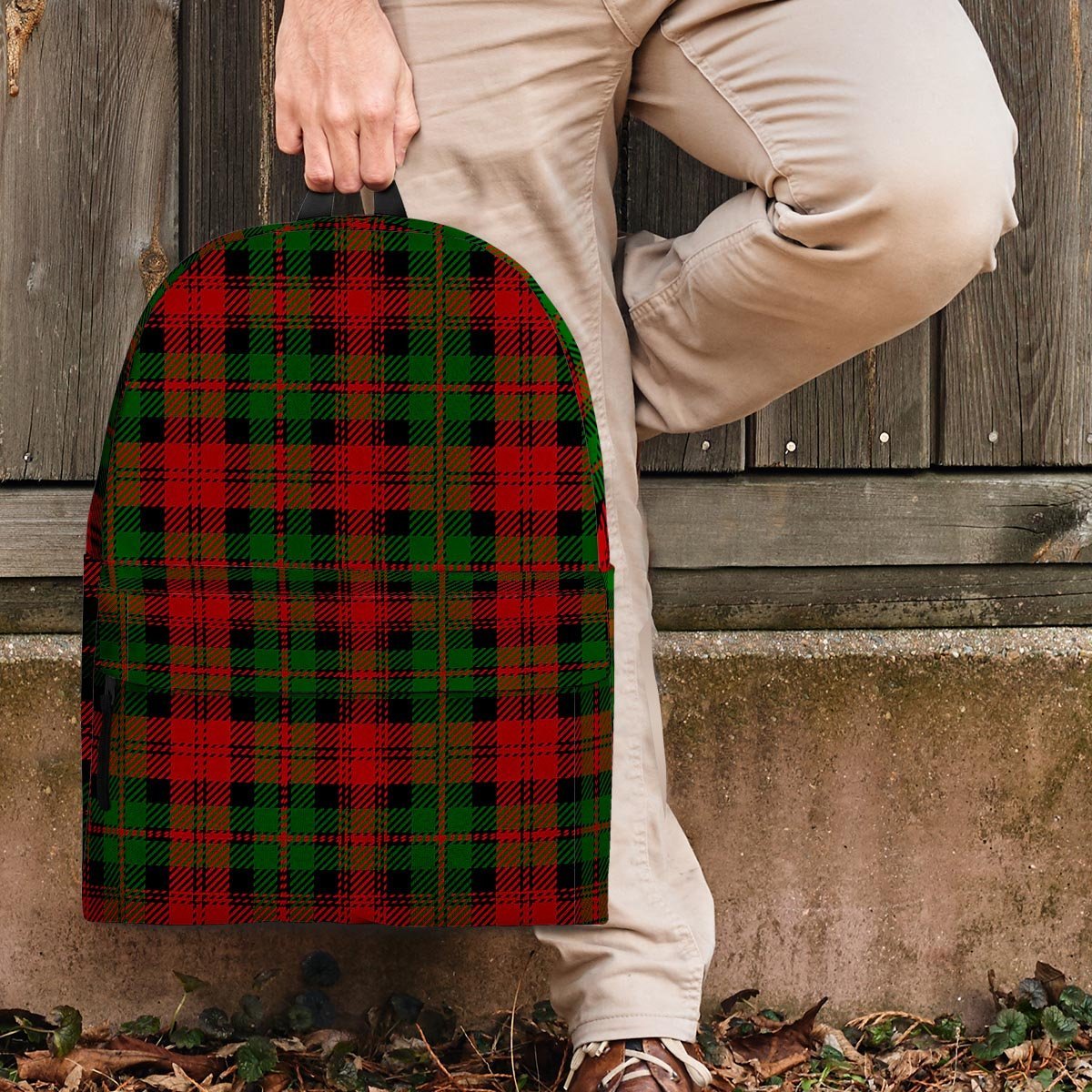 Christmas Tartan Red Plaid Backpack-grizzshop