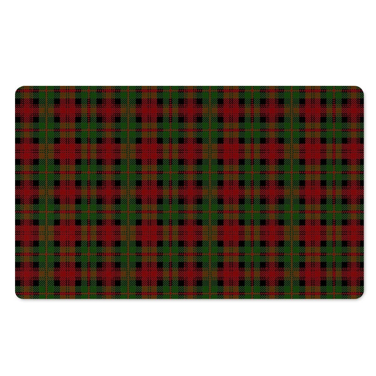 Christmas Tartan Red Plaid Door Mat-grizzshop