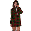 Christmas Tartan Red Plaid Hoodie Dress-grizzshop