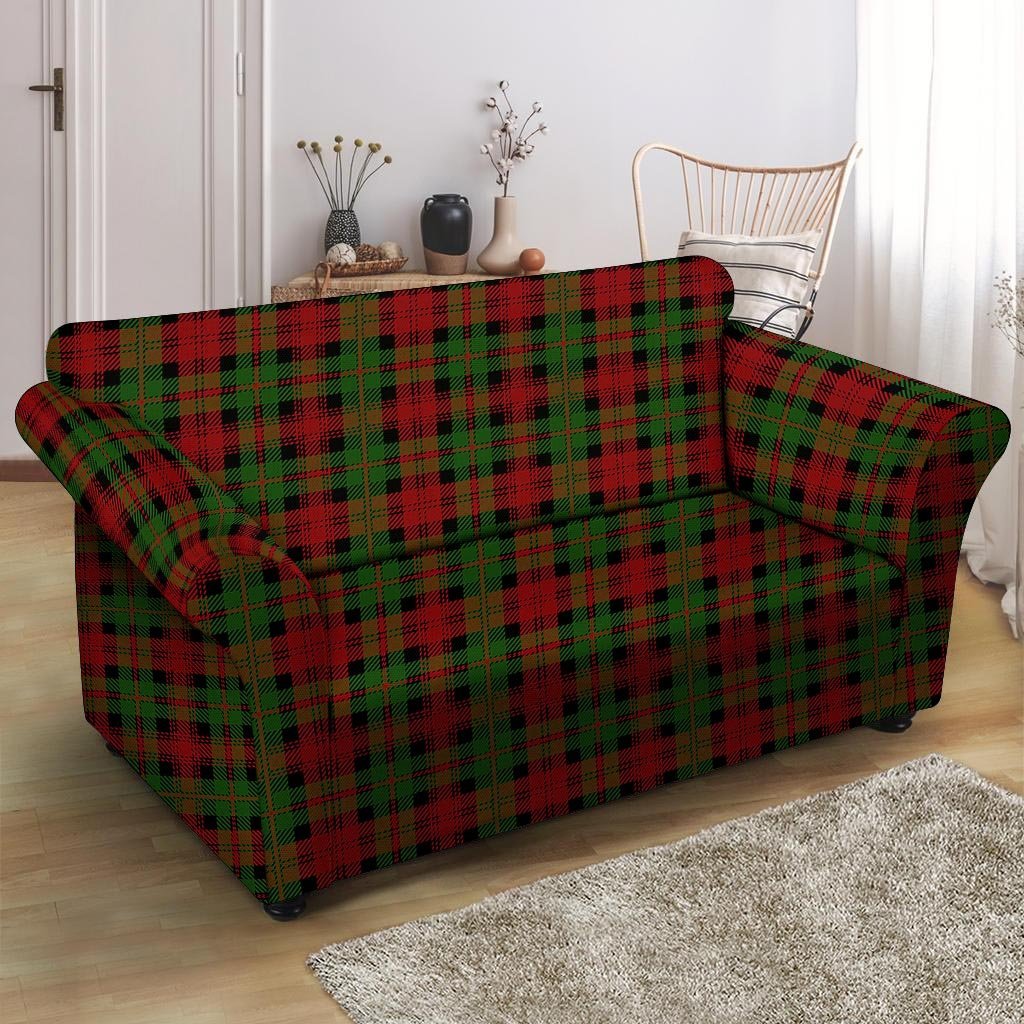 Christmas Tartan Red Plaid Loveseat Cover-grizzshop