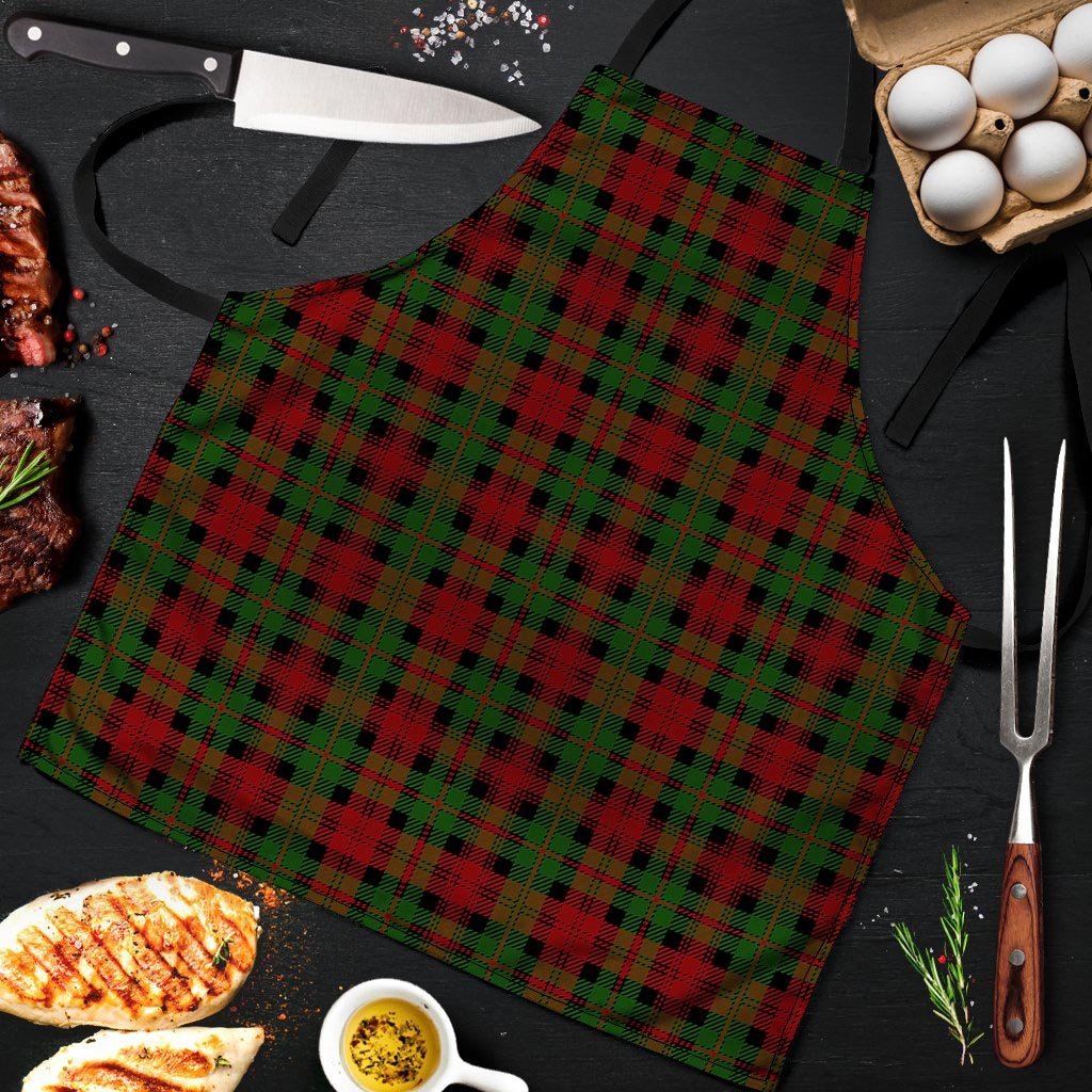 Christmas Tartan Red Plaid Men's Apron-grizzshop