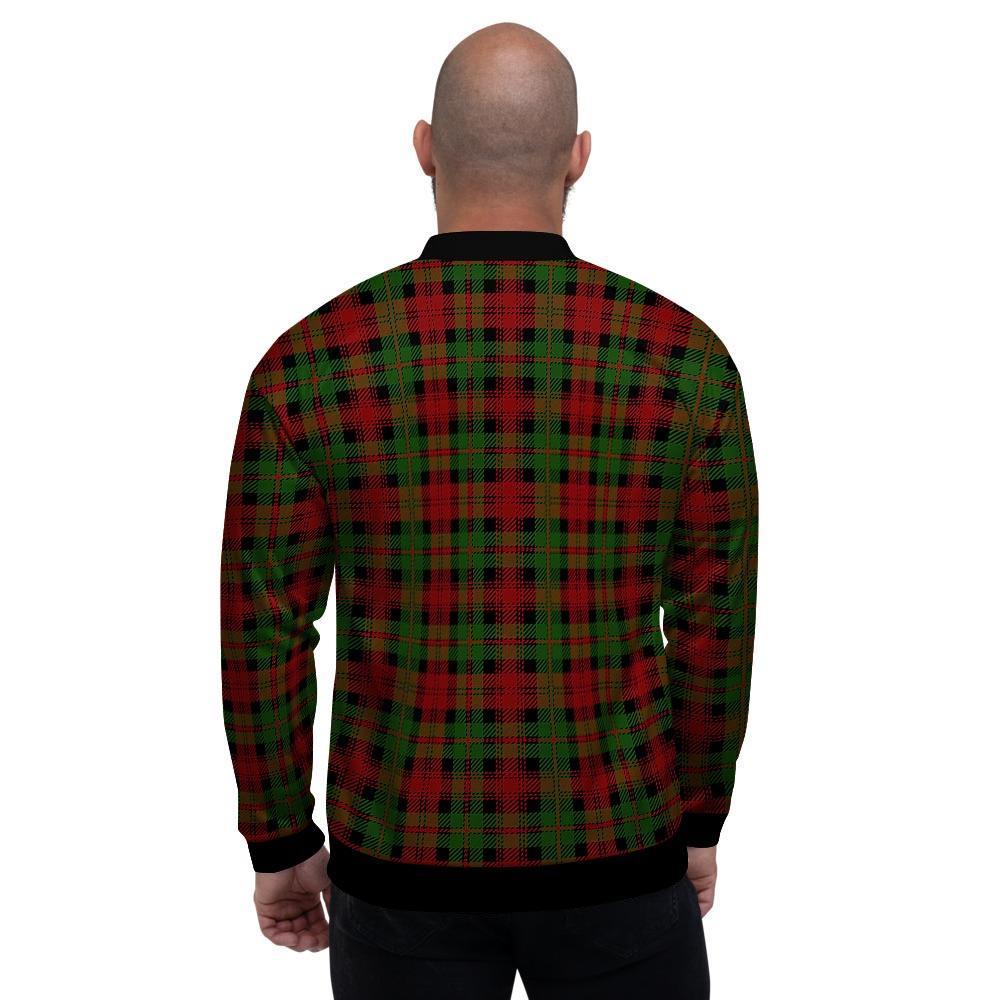 Christmas Tartan Red Plaid Men's Bomber Jacket-grizzshop