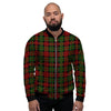 Christmas Tartan Red Plaid Men's Bomber Jacket-grizzshop