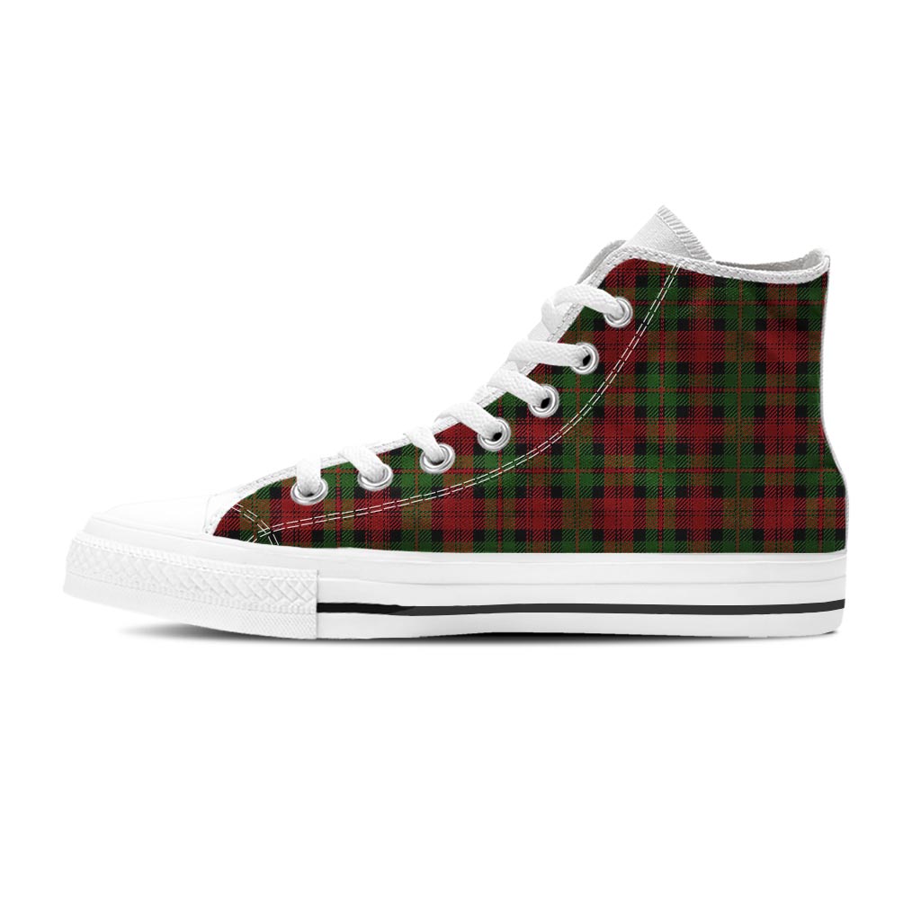 Christmas Tartan Red Plaid Men's High Top Shoes-grizzshop