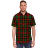 Christmas Tartan Red Plaid Men's Short Sleeve Shirt-grizzshop