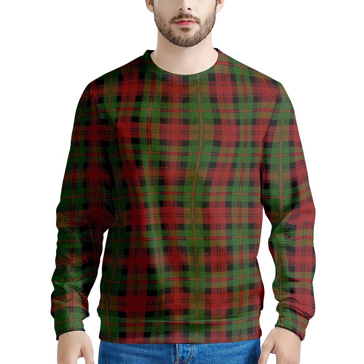 Christmas Tartan Red Plaid Men's Sweatshirt-grizzshop