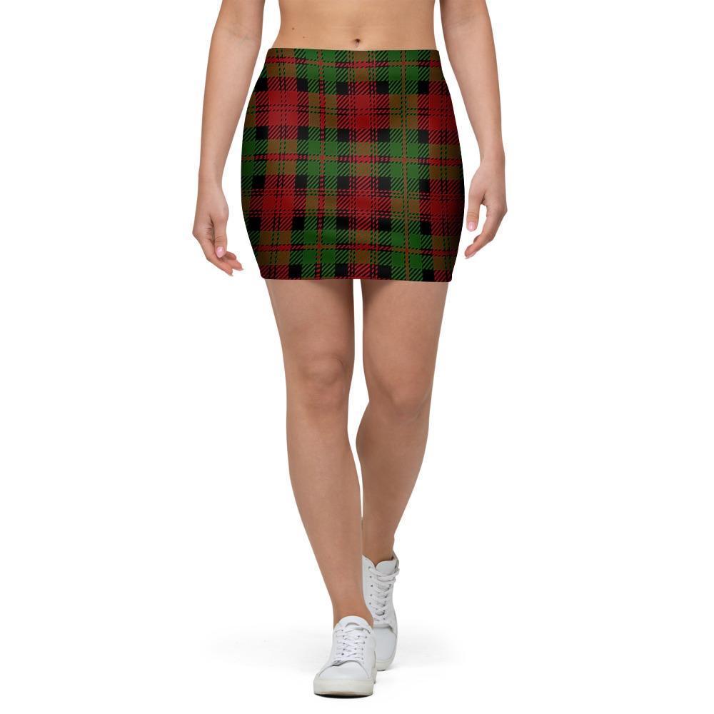 Christmas Tartan Red Plaid Mini Skirt-grizzshop