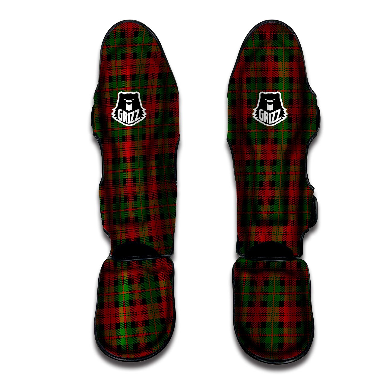 Christmas Tartan Red Plaid Muay Thai Shin Guard-grizzshop