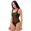 Christmas Tartan Red Plaid One Piece Swimsuite-grizzshop