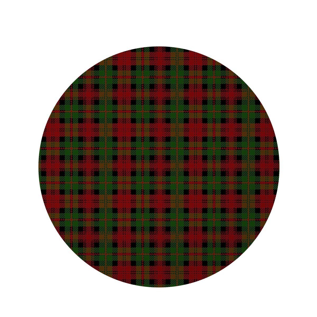 Christmas Tartan Red Plaid Round Rug-grizzshop