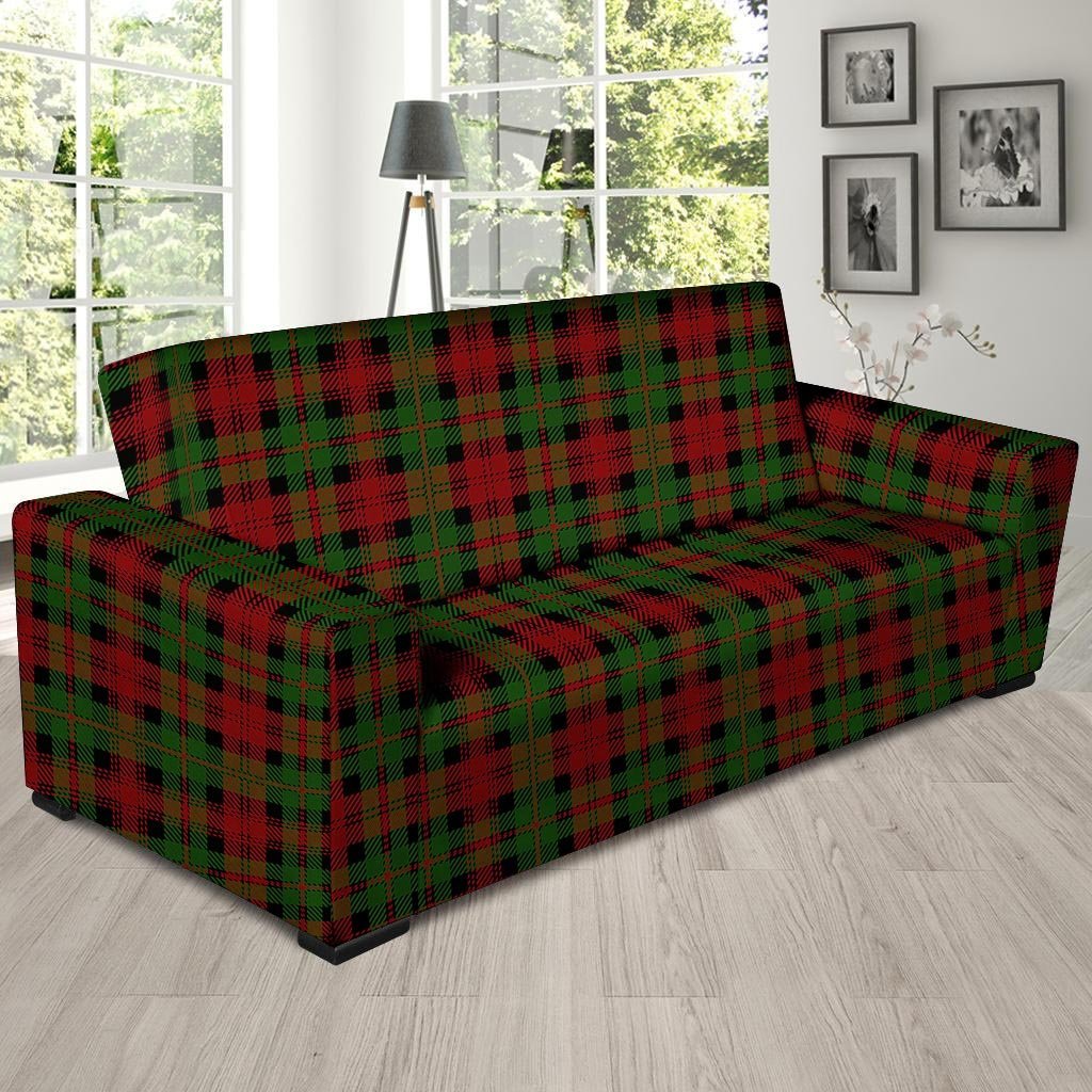 Christmas Tartan Red Plaid Sofa Cover-grizzshop