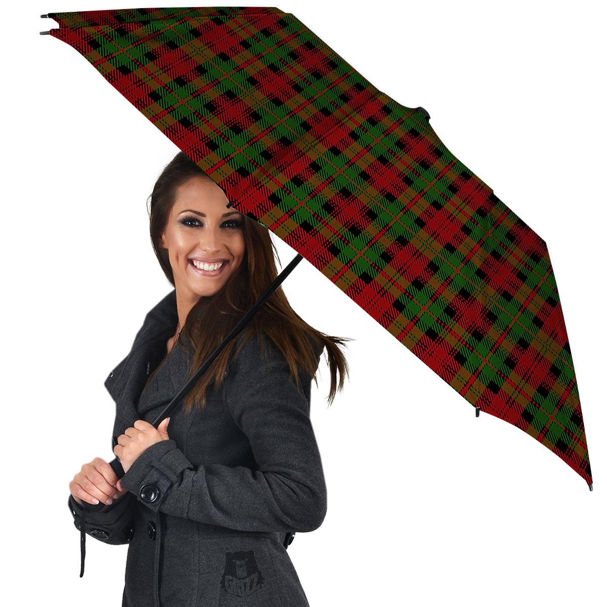 Christmas Tartan Red Plaid Umbrella-grizzshop