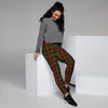 Christmas Tartan Red Plaid Women's Joggers-grizzshop