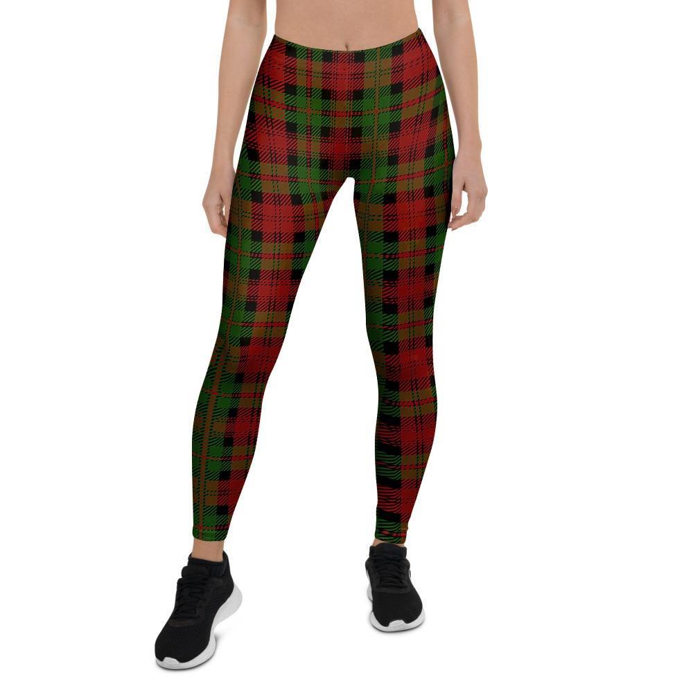 Christmas Tartan Red Plaid Women's Leggings-grizzshop