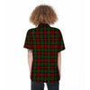 Christmas Tartan Red Plaid Women's Short Sleeve Shirts-grizzshop