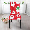 Christmas Teddy Bear Pattern Print Chair Cover-grizzshop