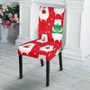 Christmas Teddy Bear Pattern Print Chair Cover-grizzshop