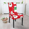 Christmas Teddy Bear Pattern Print Chair Cover-grizzshop