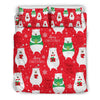Load image into Gallery viewer, Christmas Teddy Bear Pattern Print Duvet Cover Bedding Set-grizzshop