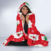 Christmas Teddy Bear Pattern Print Hooded Blanket-grizzshop