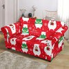 Christmas Teddy Bear Pattern Print Loveseat Cover-grizzshop