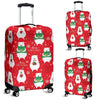 Christmas Teddy Bear Pattern Print Luggage Cover Protector-grizzshop