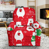 Christmas Teddy Bear Pattern Print Recliner Cover-grizzshop