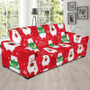 Christmas Teddy Bear Pattern Print Sofa Covers-grizzshop