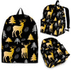Christmas Tree Deer Pattern Print Backpack-grizzshop