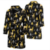 Christmas Tree Deer Pattern Print Men Long Robe-grizzshop