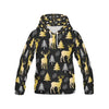 Christmas Tree Deer Pattern Print Men Pullover Hoodie-grizzshop