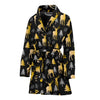 Christmas Tree Deer Pattern Print Women Long Robe-grizzshop