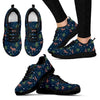 Christmas Tree Moose Pattern Print Black Sneaker Shoes For Men Women-grizzshop