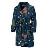 Christmas Tree Moose Pattern Print Men Long Robe-grizzshop