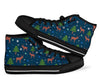 Christmas Tree Moose Pattern Print Men Women's High Top Shoes-grizzshop