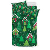 Load image into Gallery viewer, Christmas Tree Pattern Print Duvet Cover Bedding Set-grizzshop