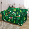 Christmas Tree Pattern Print Loveseat Cover-grizzshop