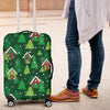 Christmas Tree Pattern Print Luggage Cover Protector-grizzshop