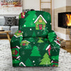 Christmas Tree Pattern Print Recliner Cover-grizzshop