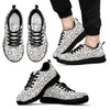 Christmas Tree Penguin Pattern Print Black Sneaker Shoes For Men Women-grizzshop