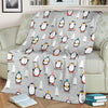 Christmas Tree Penguin Pattern Print Blanket-grizzshop