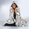 Christmas Tree Penguin Pattern Print Hooded Blanket-grizzshop