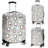 Christmas Tree Penguin Pattern Print Luggage Cover Protector-grizzshop