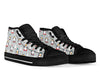 Christmas Tree Penguin Pattern Print Men Women's High Top Shoes-grizzshop