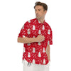 Christmas Tree Polka Dot Print Pattern Men's Short Sleeve Shirts-grizzshop