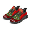 Christmas Tree Print Black Running Shoes-grizzshop