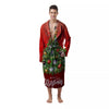 Christmas Tree Print Men's Robe-grizzshop