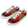 Christmas Tree Print White Low Top Sneakers-grizzshop