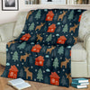 Christmas Tree Reindeer Pattern Print Blanket-grizzshop