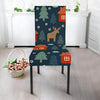 Christmas Tree Reindeer Pattern Print Chair Cover-grizzshop